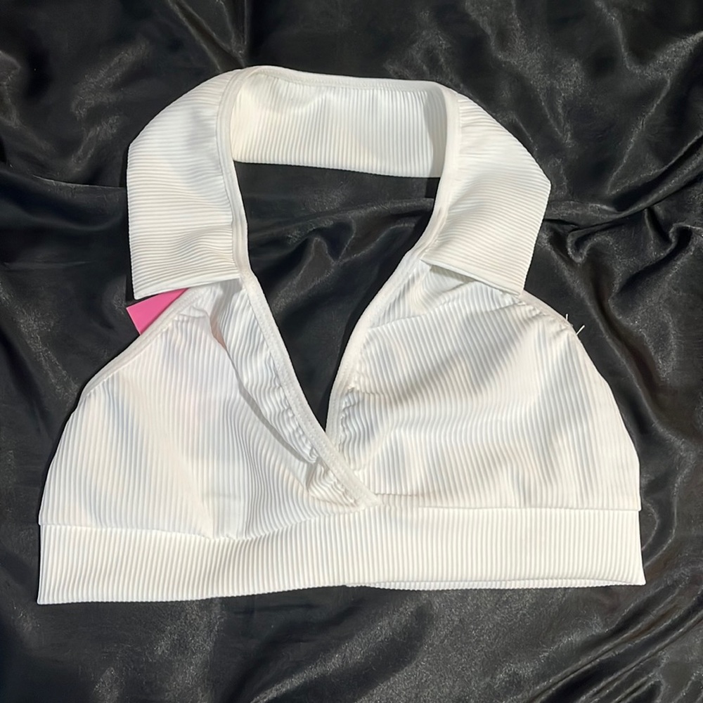 Halter white tank
